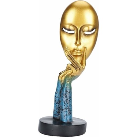 Abstrakti kasvohartsis patsas Abstraktit hahmot Käsityökoristeet Naiset Kasvotaide Veistos meditoivia patsaita Koti- ja toimistokoristeiden sisustus