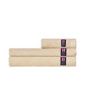 Lexington Herringbone towel oat
