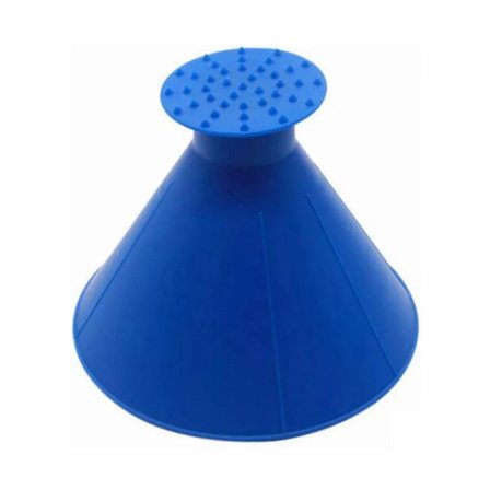 Magiske isskrabere til bilruder, kegleformet snefjerner til bil, sneskraber til bil, hurtig (FMY) blå