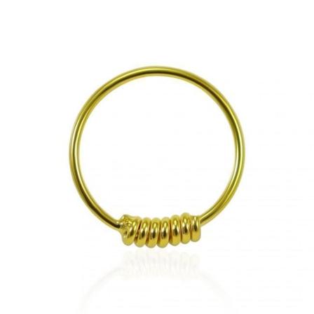 1st.12mm 925 Sterling Silver med guldöverdrag näspiercing m.m.