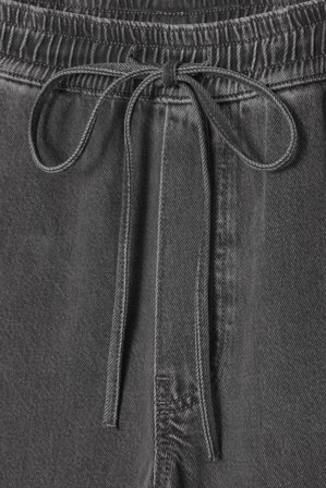 COS Women's Pantaloni A Gamba Larga In Denim Fluido in Nero