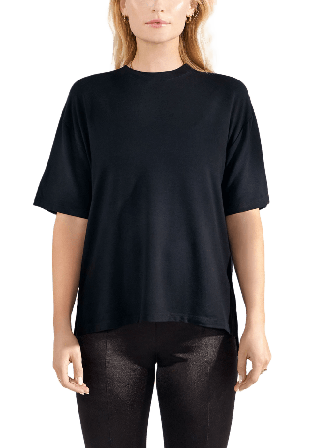 Bread & Boxers T-Shirt Soft Linnen Dam Svart XL