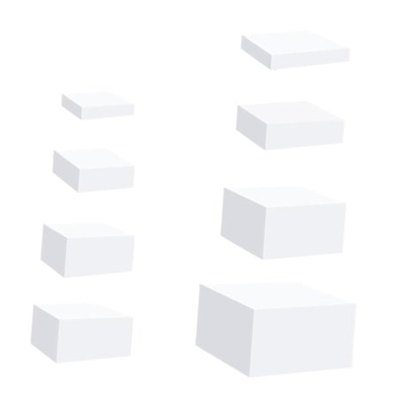 8x Akryl Cube Display Box Riser Nesting Riser Stands til Mad Kage Dessert Hvid-xindaren