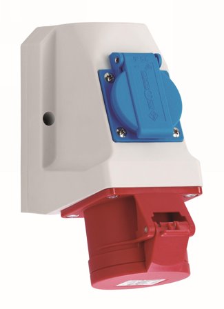 ABL D51S331 Stikkontakt CEE 416-6 + schuko, Strømbrytere & vegguttak