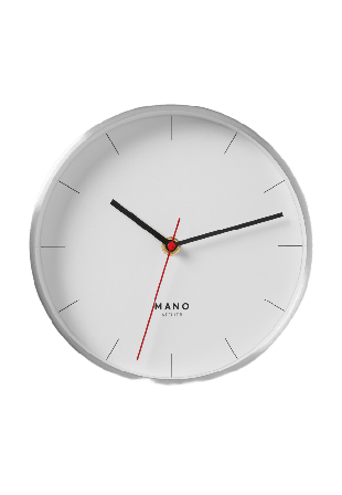 MANO ATELIER Väggklocka i aluminium 20 cm Klockor Silver ONESIZE