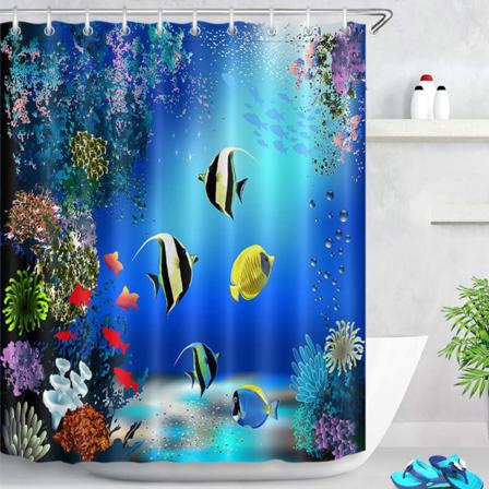 (150x180cm) Trooppinen suihkuverho vedenpitävä ja homeenkestävä