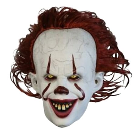 Halloween Cosplay Stephen Kings Det Pennywise Clown Mask Kostym Mask utan LED En storlek Mask utan LED Mask utan LED Barn S