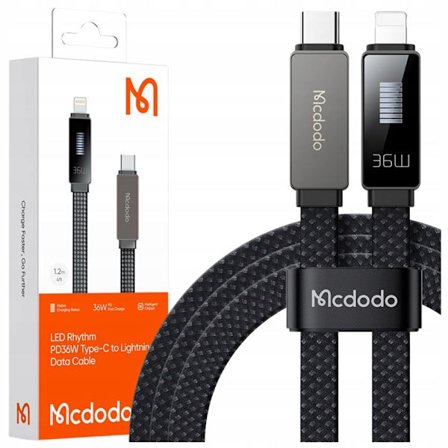 MCDODO LADDARE USB-C BLIXT SNABB LADDNINGSKABEL IPHONE 1M LED