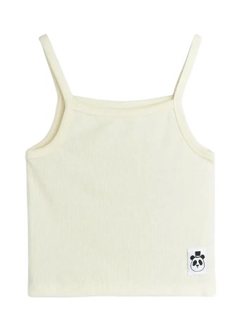 Mini Rodini Modal Rib Tank Top - Cream - 80/86