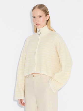 Holzweiler Tine Waffle Check Cardigan - Light Yellow Mix - Women's - L