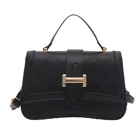 Simpel tekstureret lille firkantet dametaske med diamantformet mesh broderet tråd skuldertaske, udsøgt og moderigtig temperament crossbody taske