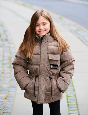 Color Kids Jr. Jacket W. String -Corduroy - Beige - 116