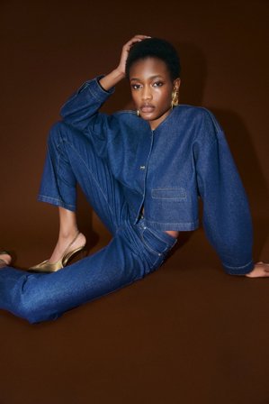 Malina - Elowen jeansjacke - 34 - Unwashed Dark Blue