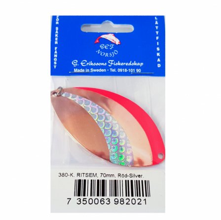 Ritsem 16gr 70mm Röd/Silver Koppar