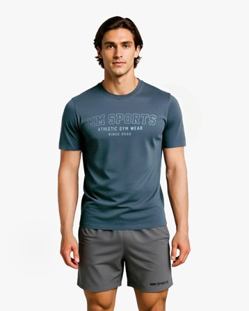 MM Sports Workout T-shirt Varsity, Faded Blue - L