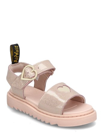 Dr. Martens Marlowe Hearts J Powder Pink+Cloud Cream Nebula Glitter+Classic Nappa - Pink - 35