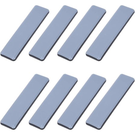 Tunge møbelglider selvklæbende teflon puder rektangel anti-vibration møbelglider blå/sort skrid super glider (8 stykker 25mm*100mm)