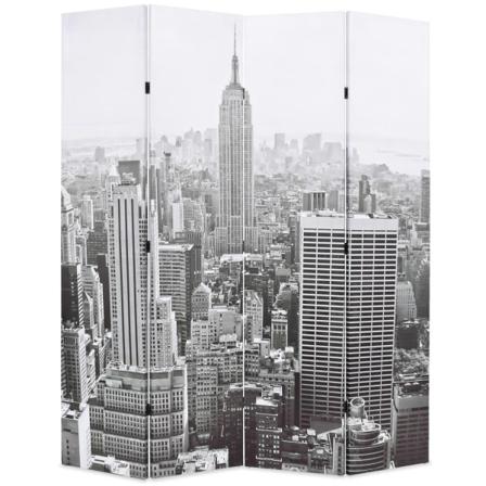 Hopfällbar Rumsavdelare New York I Dagtid 160x170 Cm Svart/vit Flerfärgsdesign