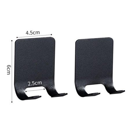 2 kpl Reiätön Parranajokoneen Pidike Säilytyskoukku Seinäparranajoteline Musta