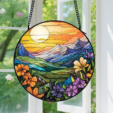 Dalblomster Hængeornament - Akryl Vinduesfangere til Kvinde Mand, til Housewarming Bryllupsgave til Ham Hende