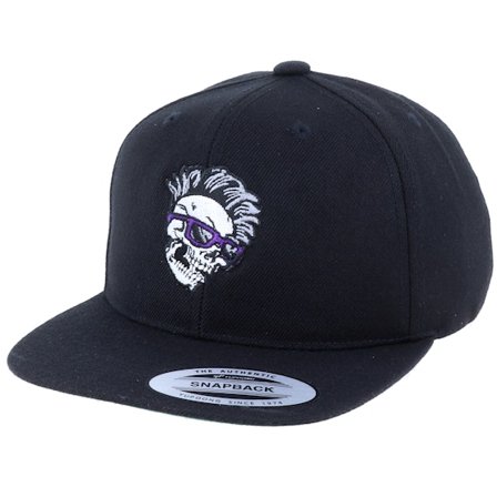 Kiddo Cap - Kids Skull Shade Mohawk Black Snapback Snapback Black Cap - @ Hatstore