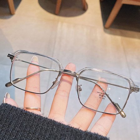 Anti-Blue Light Glasögon Överdimensionerade glasögon TRANSPARENT