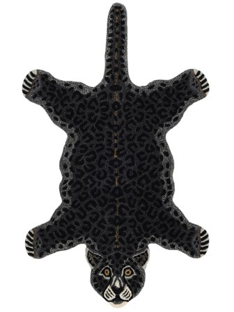 Leopard Kindervloerkleed 100X160 Klein Zwart Dier Wol