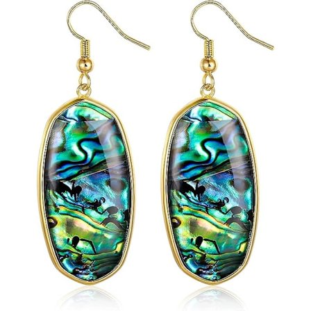 Ripustettavat abaloni-kuoriekorut kullatut soikeat ripustettavat koukut Fas