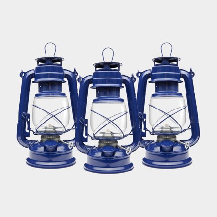 Stormlykta / fotogenlykta NOCK Mysingen X, 250 mm, blå, med veke, 3-pack