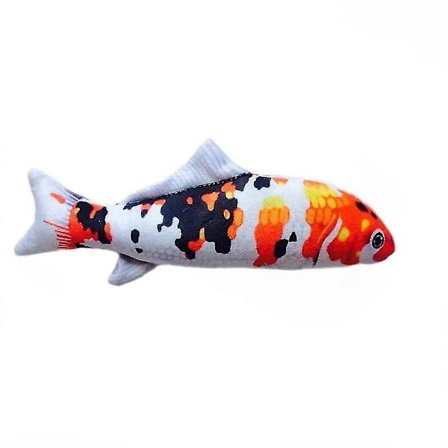 Funny Fish Shape myk plysj - Simulering utstoppet interaktiv leke(3 farget koi karpe - 16 cm)