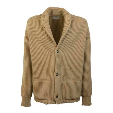Laneus, Cardigans Beige, Heren, Maat:M