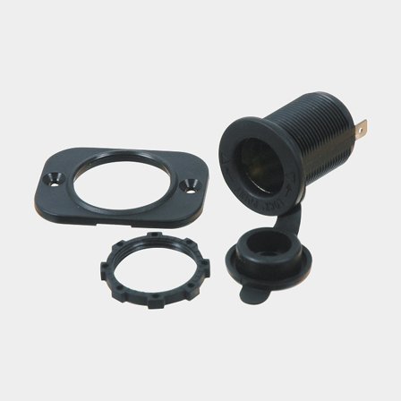 Cigarettuttag 1852-Marine, infällt, runt, Ø29 mm, 12 V, 20 A, med gänga