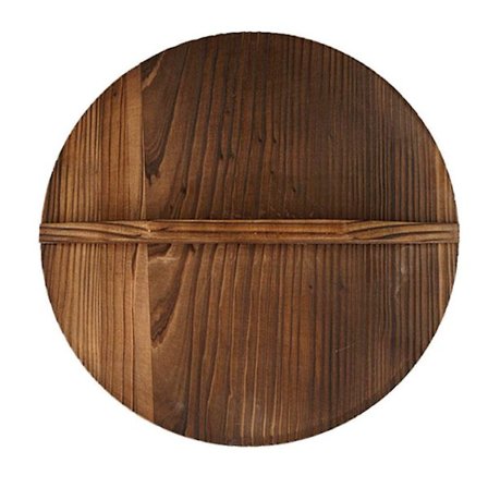 1 st hushållskastrull trälock splicad kökskastrull lock skyddande lock (38X38CM, slumpmässig färg)