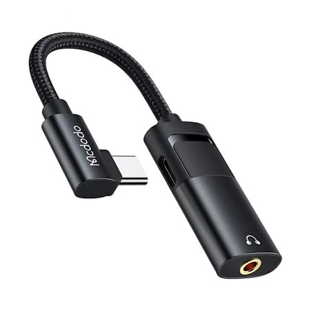 McDodo CA-1880 USB-C till USB-C+3.5mm-adapter, 120mm