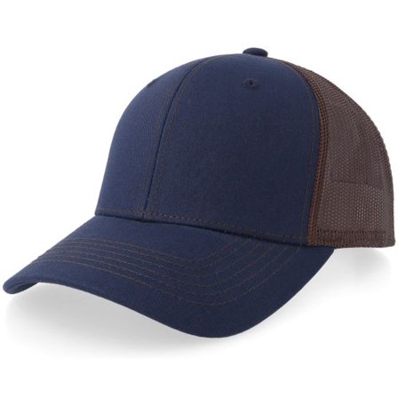 Equip - Blå trucker Keps - Navy/Brown Trucker @ Hatstore