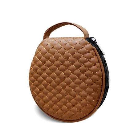 Liten CD for etui Oppbevaring Lommebok DVD-platedeler Mappeholder Rundt skinn 20 Kapasitet Bil CD-holder Comfy Leather