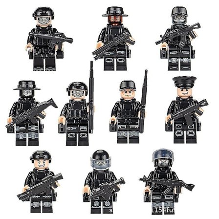 8-24 st/ set Minifigur Specialstyrkor Soldat monterade block Leksaker Byggklossar Barn Present