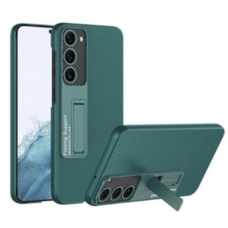 GKK Galaxy S23 Plus -puhelinkotelo Kickstand PU-nahka - vihreä