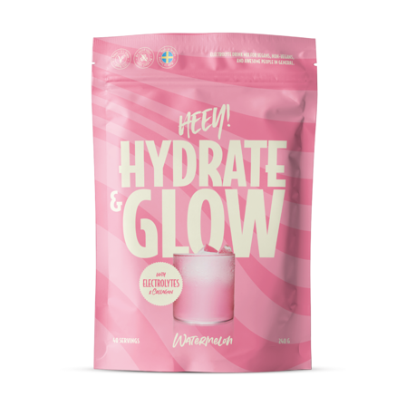 Heey! Hydrate & Glow Elektrolytter + Coll-egan , Watermelon, 240 g