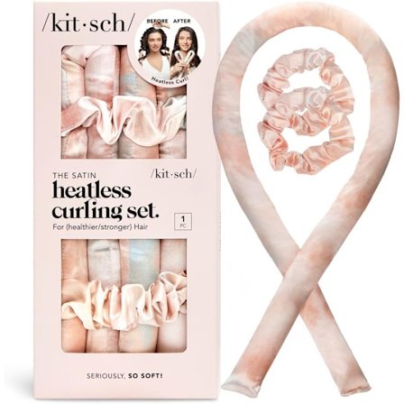 Satin Heatless Curling Set, Hårlöss Locktång Huvudband Rullar Set