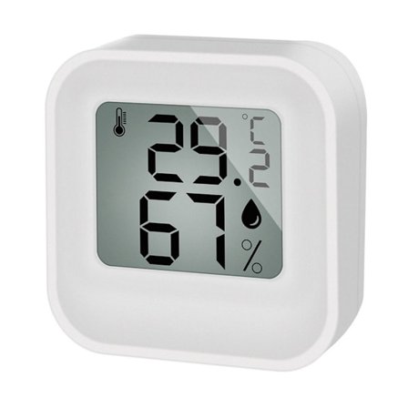 Digitalt termometer Hygrometer Temperaturmåler HVIT