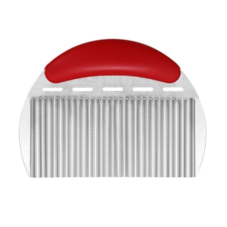 Röd - Rostfritt stål potatisskärare för kök hem potatis