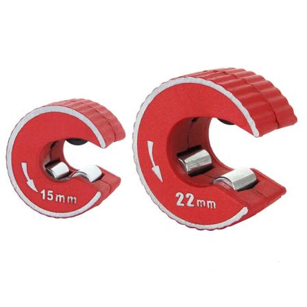2 stk 15mm&22mm kobberrørskutter Mini Auto Rørskive Sinkrørskutter i sinklegering for kutting av kobber- og aluminiumsrør