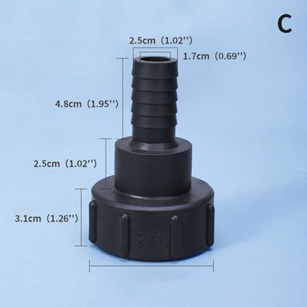 1/2" til 2" Vand IBC Tank Adapter Havevandslange Adapter Vandhane Tilslutning[GKS]