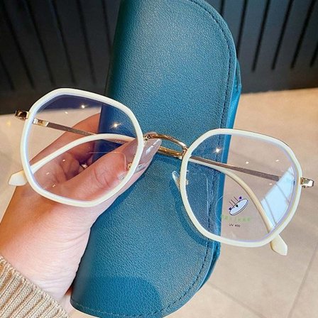 Anti-Blue Light Briller Runde Briller BEIGE