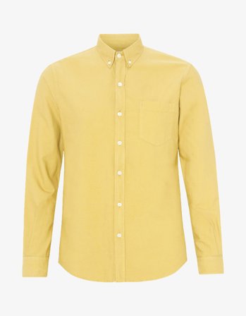 Organic Button Down Shirt - Lemon Yellow - S