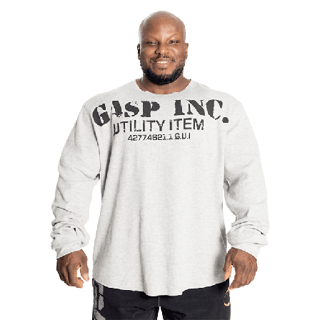 GASP Thermal Gym Sweater, Grey Melange