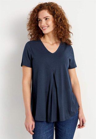 Cellbes of Sweden - V-udskåret jerseytop i marine til damer i størrelse 62/64