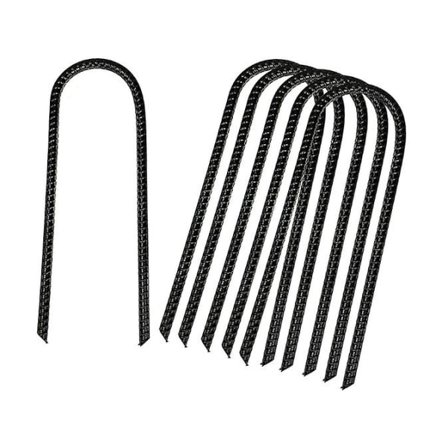 IC 8 stk U-formede anker for trampoline Stake Heavy Duty Metal Fixing Nail Azul