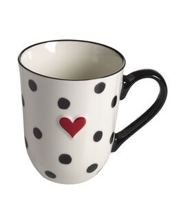 Porselenskrus Hjerte 1-pk Hvit